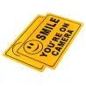 Autocollant d'avertissement en vinyle - Smile You're On Camera