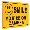 Autocollant d'avertissement en vinyle - Smile You're On Camera