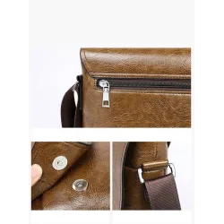 Elegant shoulder bag - leather - wideBags
