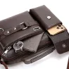 Klein vintage schoudertasje - leerTassen