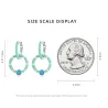 Turquoise double ring earrings - 925 sterling silverEarrings