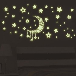 Lichtgevende sterren / maan - decoratieve muur- / plafondstickersMuurstickers