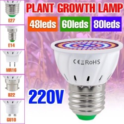 LED bulb - plant grow light - full spectrum - hydroponic - E27 - E14 - GU10 - MR16 - B22 - 220VKweeklampen