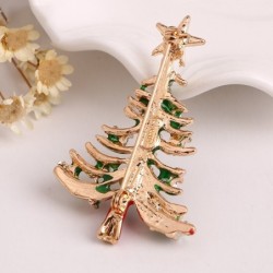 Christmas tree - with star / crystals - broochBrooches