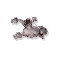 Chien caniche en cristal - broche