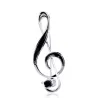 Musical note brooch - black enamelBrooches