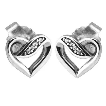 Elegante oorbellen - liefdeslinten - 925 sterling zilverOorbellen