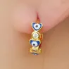 Kleine ronde oorbellen - lucky devil eyes / kristallenOorbellen