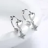 Elegante ronde oorbellen - hartje / zirkoonOorbellen