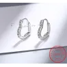Elegante hartvormige oorbellen - met zirkoon - 925 sterling zilverOorbellen