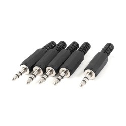 Fiche jack audio casque - connecteur mâle - 35mm - 5 pièces