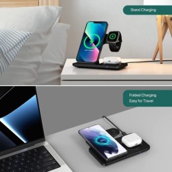 3 in 1 draadloze oplader - snellaadstandaard - voor iPhone - AirPods - Apple Watch - SamsungOpladers