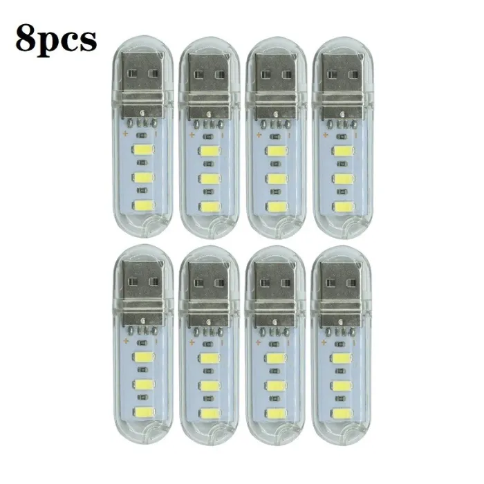 USB strip light - mini LED lamp - noodverlichting - 8 stuksVerlichting