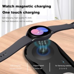 Chargeur magnétique sans fil 2 en 1 - pour Samsung - iPhone - Apple Watch - 20W