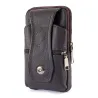 Vintage leather waist bag - with strap / zipperBags
