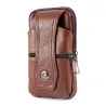 Vintage leren heuptasje - met riem/ritsTassen