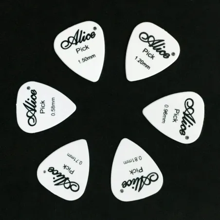 Médiators - 0.58mm - 0.71mm - 0.81mm - 0.96mm - 1.2mm - 1.5mm - 6 pièces
