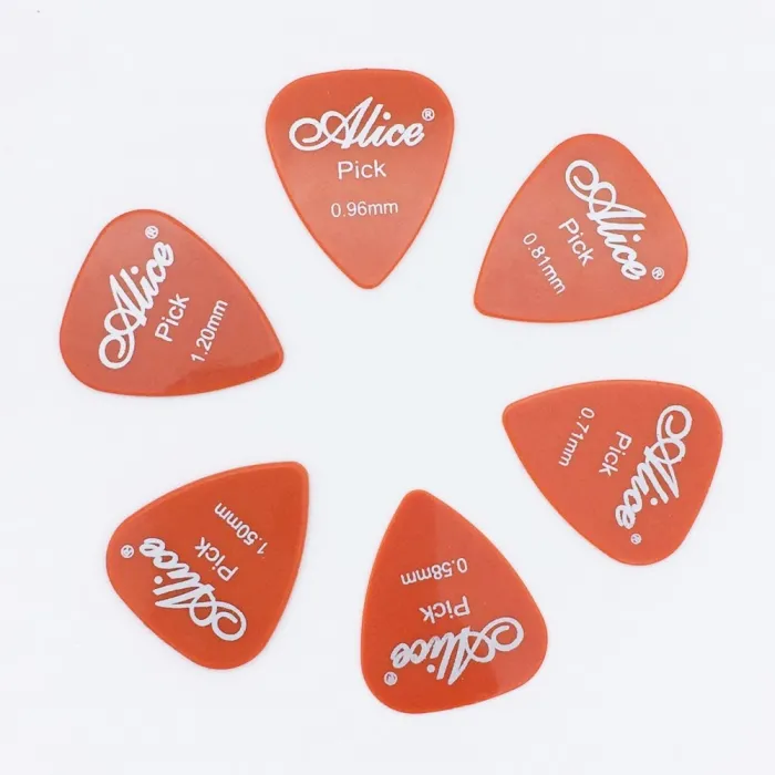 Médiators - 0.58mm - 0.71mm - 0.81mm - 0.96mm - 1.2mm - 1.5mm - 6 pièces
