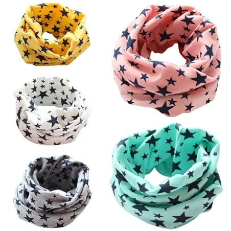 Kids round cotton scarf - stars printedHats & caps