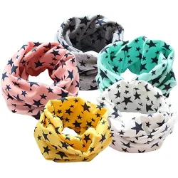 Kids round cotton scarf - stars printedHats & caps