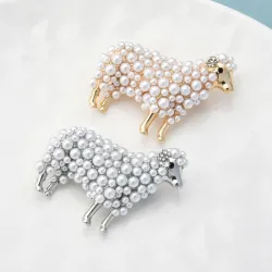 Broche mouton avec perles
