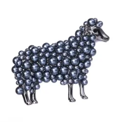 Broche mouton avec perles