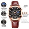 CHENXI - sports Quartz watch - waterproof - leather strap - brown / whiteWatches