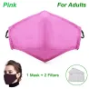 Masque de protection visage/bouche - avec 2 filtres à charbon actif PM25 - réutilisable
