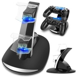 Chargeur double - support - USB - LED - pour manette PS4 / PS4 Pro / PS4 Slim