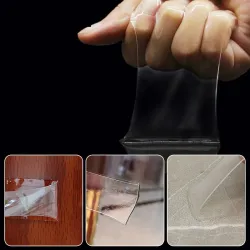 Nano-tape double face - adhésif - transparent - réutilisable - étanche