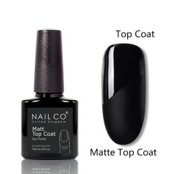 Top coat noir mat - vernis à ongles - 10ml