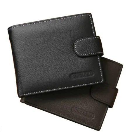 Short men's wallet - card holder - genuine leatherWallets