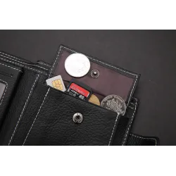 Short men's wallet - card holder - genuine leatherWallets