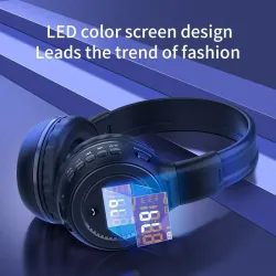 Zealot B570 - Bluetooth-hoofdtelefoon - headset - LCD-scherm - micro-SD-slot - microfoon - ruisonderdrukkingHeadsets
