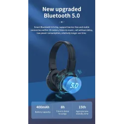 Zealot B570 - Bluetooth-hoofdtelefoon - headset - LCD-scherm - micro-SD-slot - microfoon - ruisonderdrukkingHeadsets