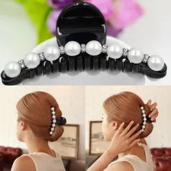 Barrette à cheveux avec perles