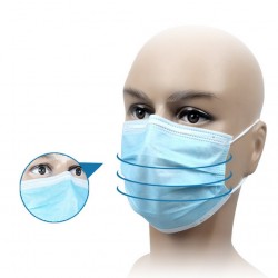 Wegwerp mond-/gezichtsmasker - wegwerp - blauw - 50 stuksMondmaskers