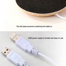 Chauffe-tasse USB - chauffe-thé / café - bois