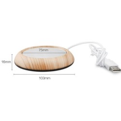 USB cup warmer - tea / coffee heater - woodenCup heaters