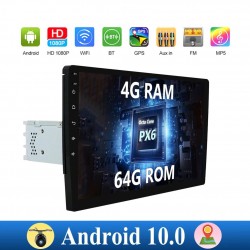 Android 10 - autoradio met touchscreen - 1 din - 2 din - WiFi - GPS - Bluetooth - FM - AM - RDS - SWC - DSP - 4G RAM 64G ROMD...