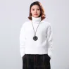 Vintage handgemaakte hanger - lange ketting - leren touwkettingHalskettingen