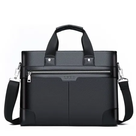 Elegant leather shoulder bag - wideBags