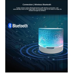 Mini Bluetooth-luidspreker - LED - TF-kaart - gebarsten ontwerpBluetooth Luidsprekers