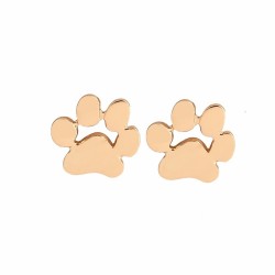 Petites boucles d'oreilles puces - empreinte de patte d'animal