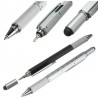 Stylo multifonction 7 en 1 - règle - tournevis - niveau à bulle - stylet pour écran tactile