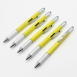 Stylo multifonction 7 en 1 - règle - tournevis - niveau à bulle - stylet pour écran tactile
