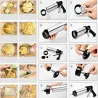 Cookie press gun - icing/decoreren - RVS - setBakvormen