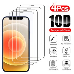 Protecteur d'écran - verre trempé - coque intégrale - pour iPhone - 4 pièces