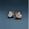 Oorbellen met diamanten vlinders - 925 sterling zilverOorbellen