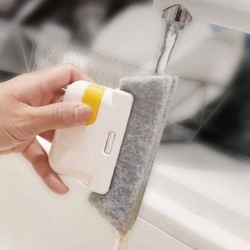 Outil de nettoyage de rainure 2 en 1 - brosse de nettoyage de cadre de fenêtre / porte - chiffon